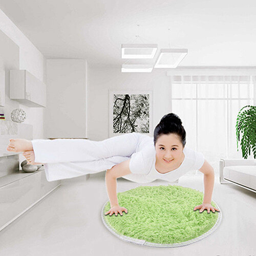 2021 Wohnkultur Weichen Bad Schlafzimmer Nicht-slip Boden Dusche Teppich Yoga Plüsch Runde Matte