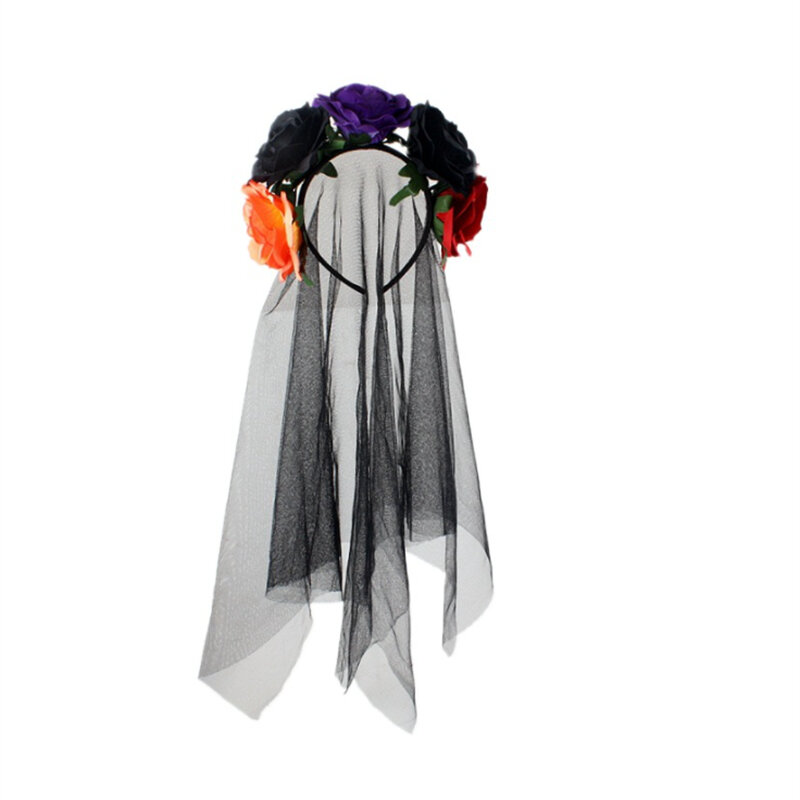 Новый стиль, черная роза, Пряжка для головы для фото мертвых, платье ведьмы на Хэллоуин, повязка на голову, головной убор