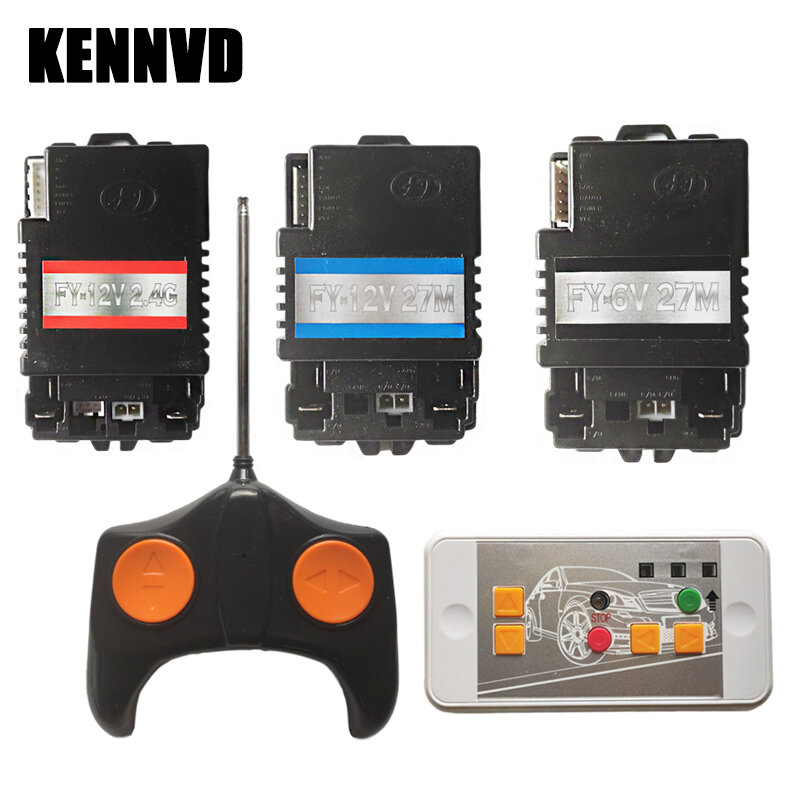 Receptor de Control remoto de coche eléctrico para niños, FY-12V de 27M, FY-6V, 27M, 2,4G, Bluetooth, transmisor de Control de coche