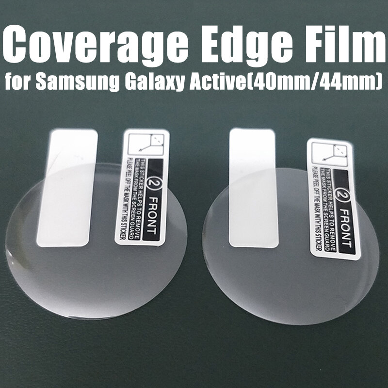 Película protetora 3d para samsung galaxy active 2, película curvada completa de proteção temperada pet protetora para active2 40mm 44mm