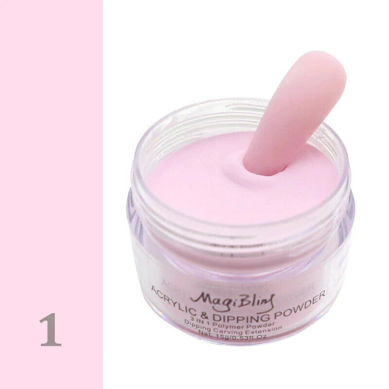 Acrylic Powder Light Pink Powders Carved Nail Art Pigment Dust Nail Tips Extended Polish Manicure Nail Professional Accessories