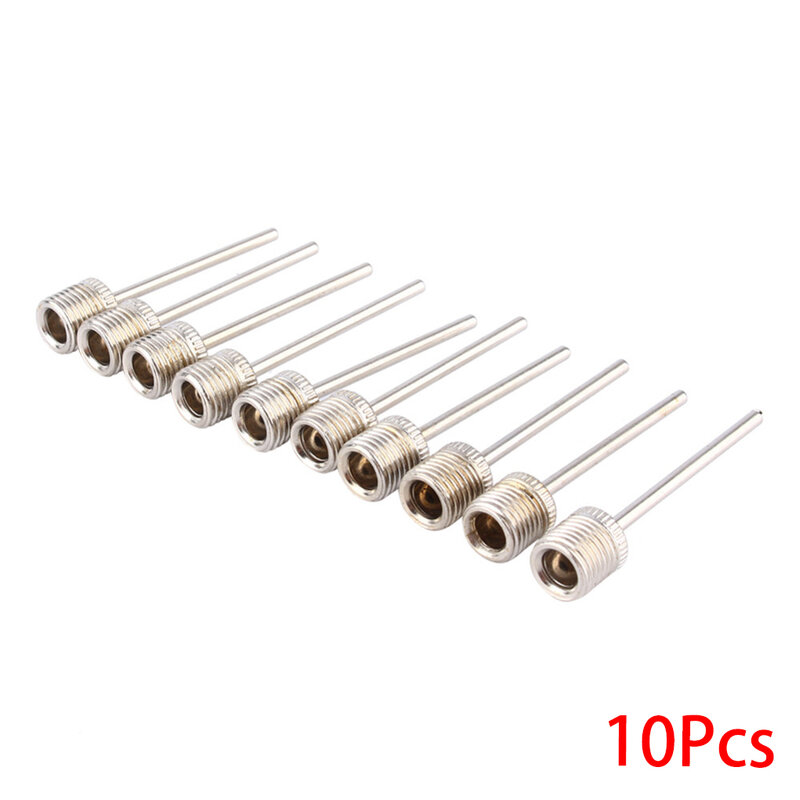 10PCS Stainless Steel Pump Pin Sports Ball Inflating Pump Needle Soccer Inflatable Air Valve Adaptor For Football Basketball