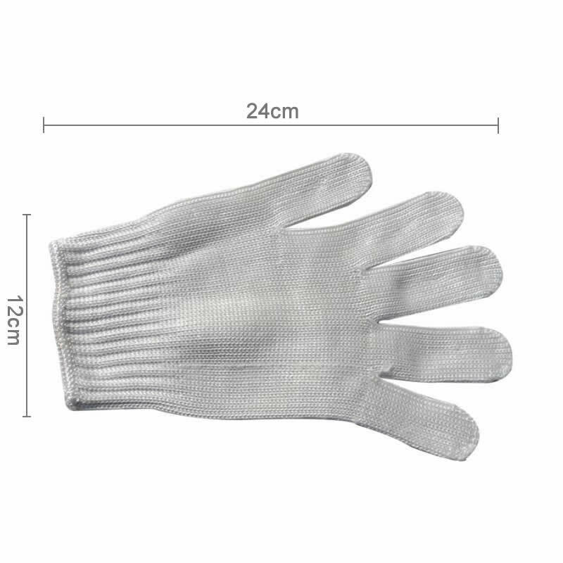 1/paar Schwarz Arbeits Sicherheit Handschuhe Cut-Resistant Protective Edelstahl Draht Metzger Anti-Schneiden Handschuhe