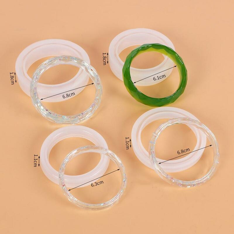 1 PC Kaca Kristal Cetakan Silikon Gelang Liontin UV Resin Cetakan DIY Perhiasan Casting Cetakan Resin Seni