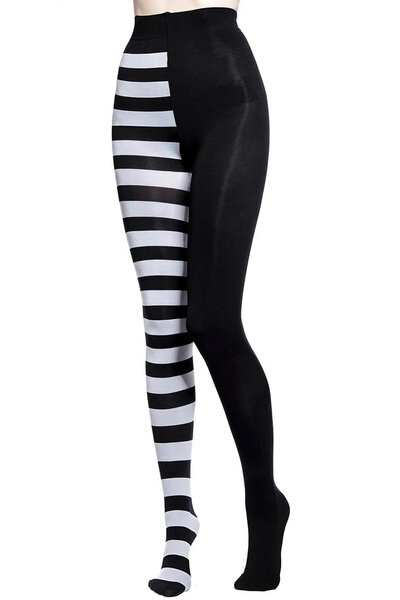 FCCEXIO paski joga Legging kobiety drukuj Goth Style długie rajstopy Casual Punk panie Sport wysokiej talii do ćwiczeń, elastyczne legginsy