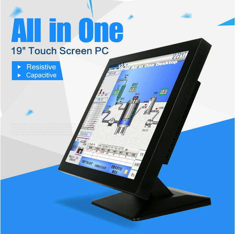 Mini PC con pantalla táctil de 12 pulgadas, resistente al agua, industrial, todo en uno, pc, pantalla táctil capacitiva de 10 puntos, pc todo en uno