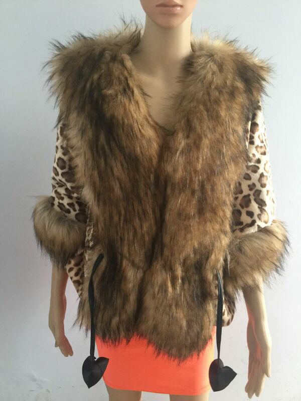 Женская одежда, леопардовое меховое пальто, Великолепная Женская зимняя плотная Меховая куртка с леопардовым принтом, теплое меховое пальто с длинными рукавами, женская одежда