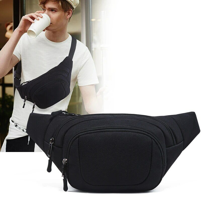 New Functional Belt Bag Fanny Pack For Men Waterproof Waist Bags Male Fashion Bum Bag Travel Chest Bags Unisex Hip Hop Bag