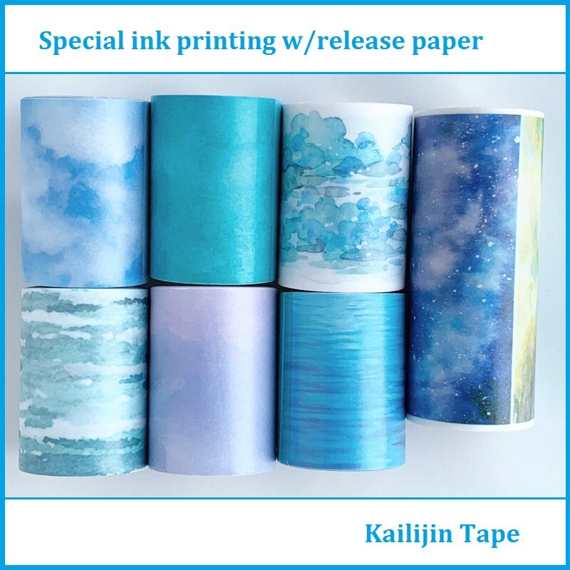 sky washi tape cloud washi tape wave washi tape w/ release paper for decoration