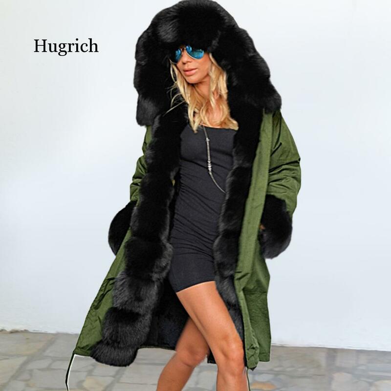 Женская зимняя хлопковая подкладка, Высококачественная меховая одежда, элегантная женская теплая куртка, пальто