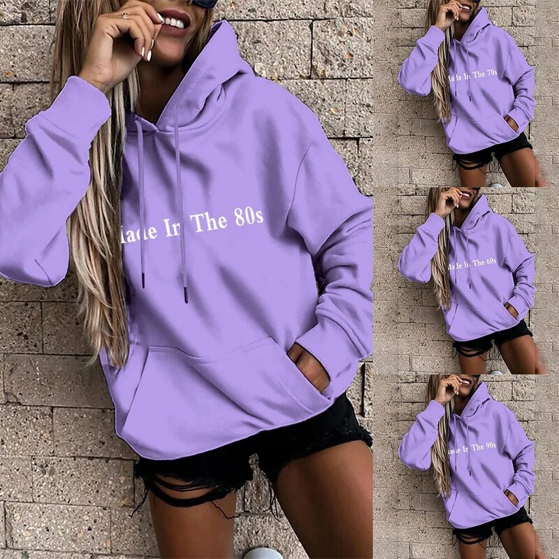2021year New Harajuku Hoodie Womens Sweater Sportswear Set Casual Pullover Shirt Polyester Cotton Ladies Winter Jacket