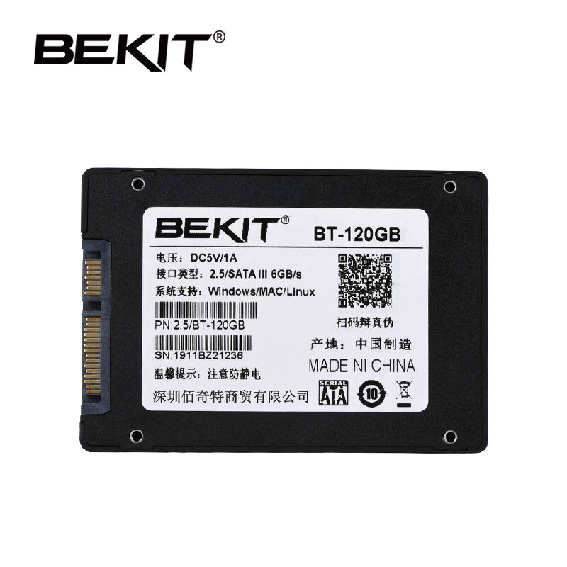 Dyski półprzewodnikowe Bekit 2.5 "wewnętrzny 120GBGB 240GB 60GB 480GB 960GB dysk SSD 2.5 dysk twardy do laptopa stacjonarnego