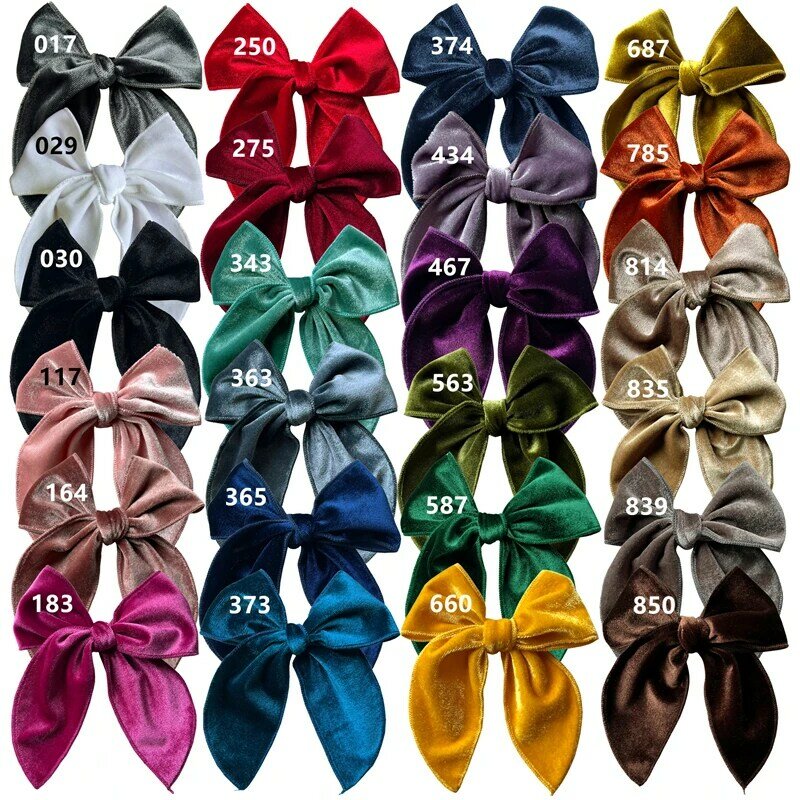 Velvet Fable Bow Hair Clips Baby Girls Women Large Sailor Bow Hair Accessories for Kids Christmas Hair Bow Barrettes