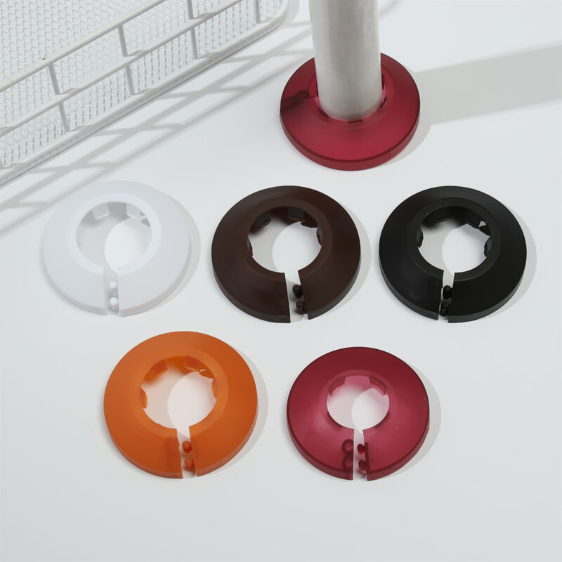 Pp multicolorido tubo decorativo capa válvula de ângulo radiador para dutos de parede buraco chuveiro snap-on placa torneira da cozinha ferramenta