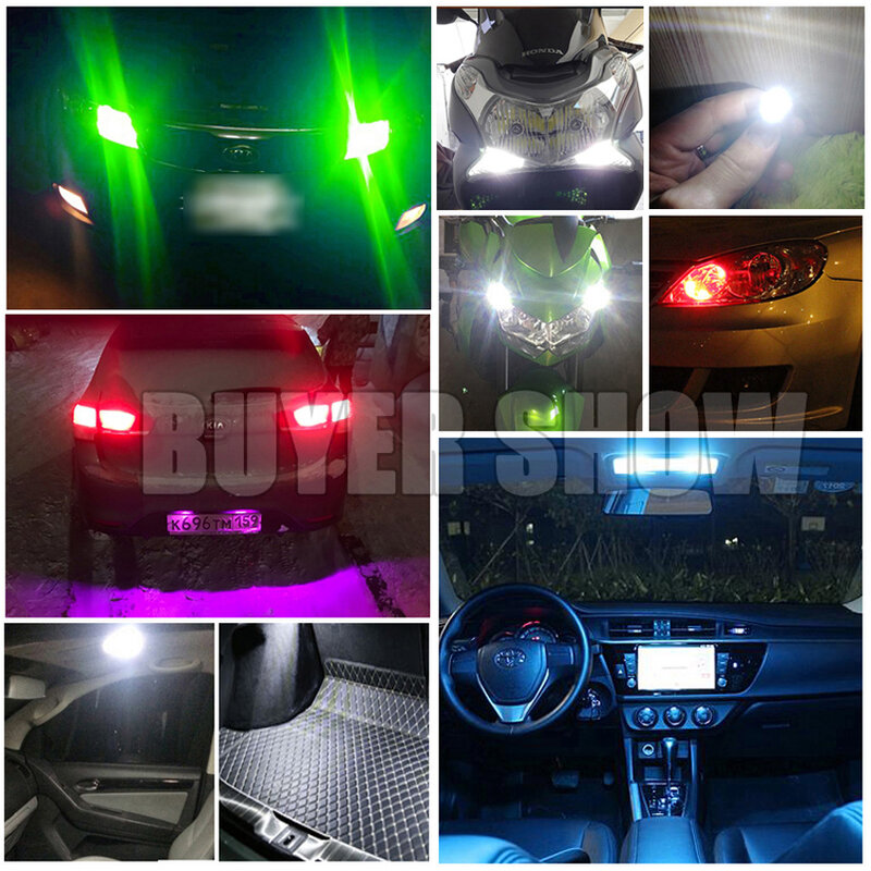 4Pcs T10 W5W Led 3030 1SMD Wedge Bulb Auto Dome Reading Car Light Sidemarker Sidelight Stadslicht 194 168 lamp Lampen