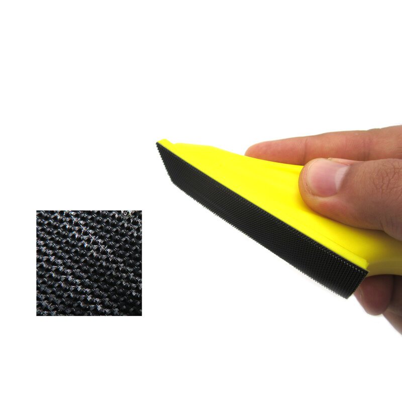 Almohadillas de lijado de respaldo de gancho y bucle rectangulares para abrasivos, discos de lijado de papel de lija para herramientas de pulido Manual de carpintería, 27x90mm