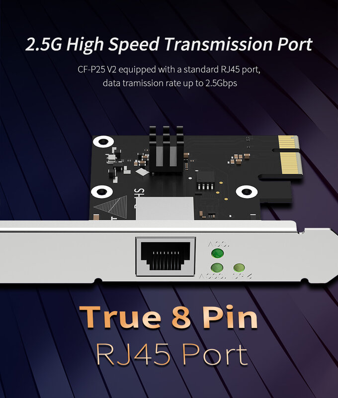 Carte réseau Gigabit PCIE 2500 mb/s, 10/100/1000 mb/s, RJ45, adaptateur wi-fi 2.5 ghz, Dongle LAN pour ordinateur de jeu