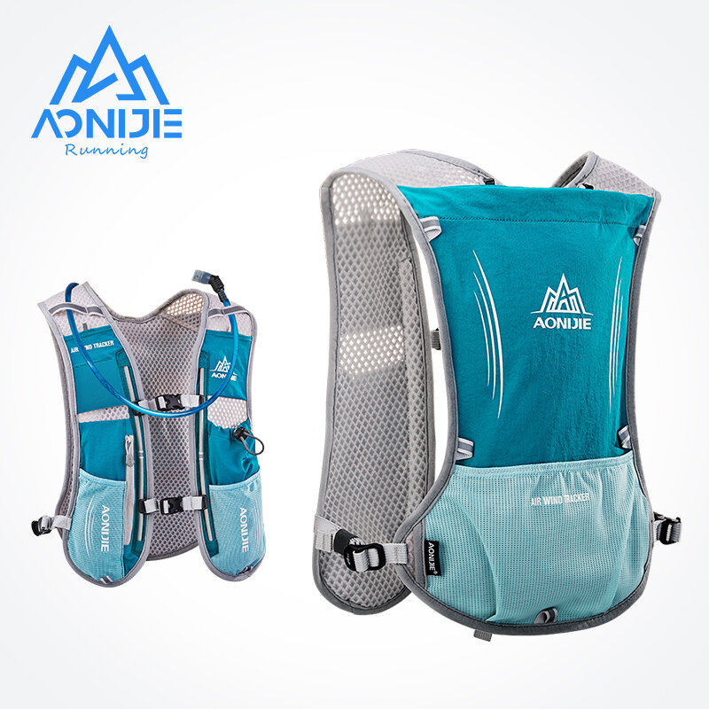 AONIJIE E913S 5L Hydration Backpack Rucksack Bag Vest Harness Water Bladder Hiking Camping Running Marathon Race Sports Orange
