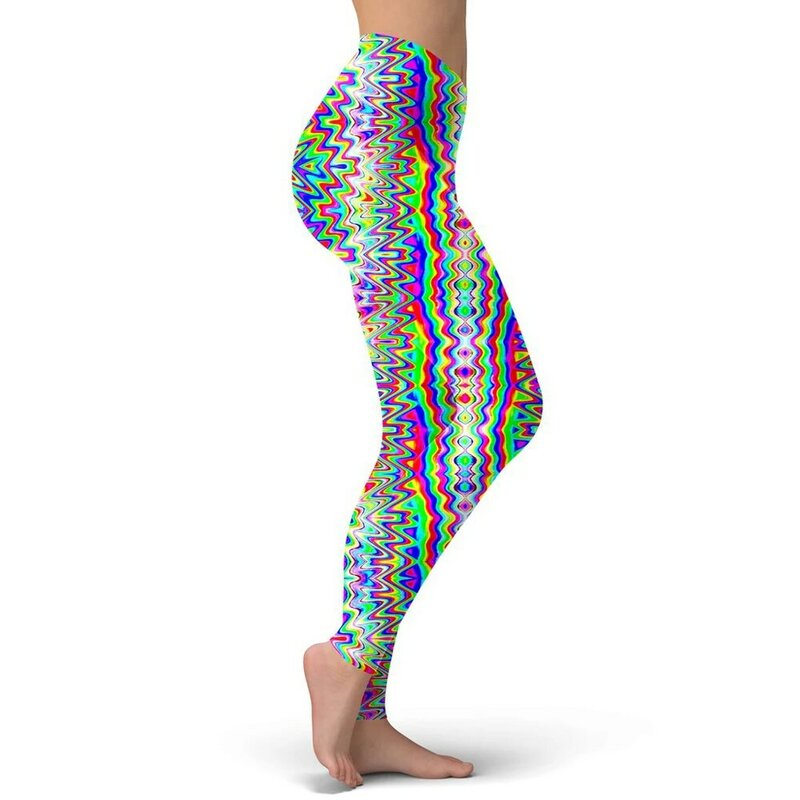 Tie dye psychedelic Stil Mode Frauen Leggings 3D Gedruckt Regenbogen Farbe Leggings Sexy Elastische Weibliche Dünne Leggings DDK25