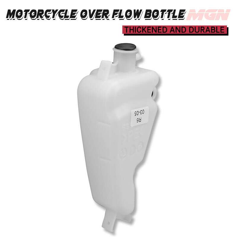Tanque de depósito de refrigerante para motocicleta, tapas de radiador, botella de desbordamiento de almacenamiento de agua para Yamaha YZF R1 02-19 R6 03-14 FZ6N FZ1 FZ8