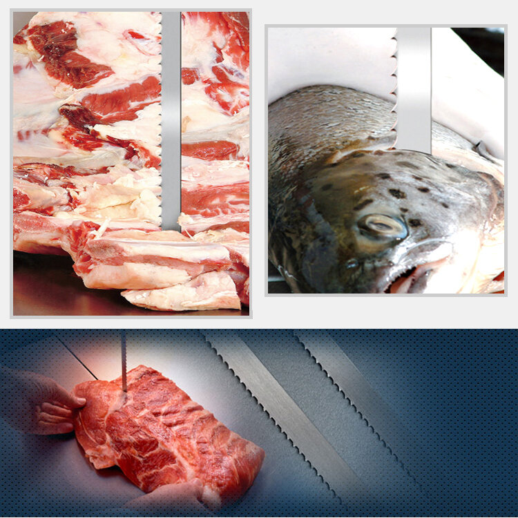1550mm fita viu lâminas de corte osso, peixe congelado, carne. 1550x16x0.56mm x 4tpi comida bandsaw largura da lâmina 16mm.