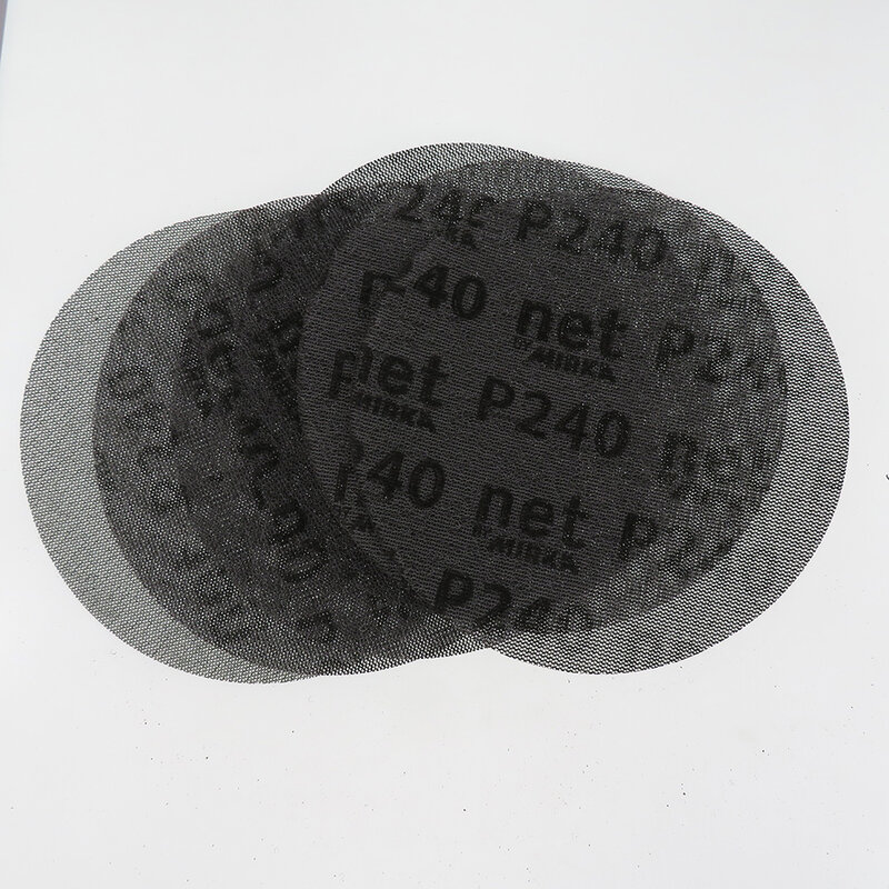 10PCS 6 Inch 150mm Mesh Dust-free Anti-blocking Hook&Loop Sanding Discs Round Abrasive Sandpaper 80-240 Grit Car Decorate Paper