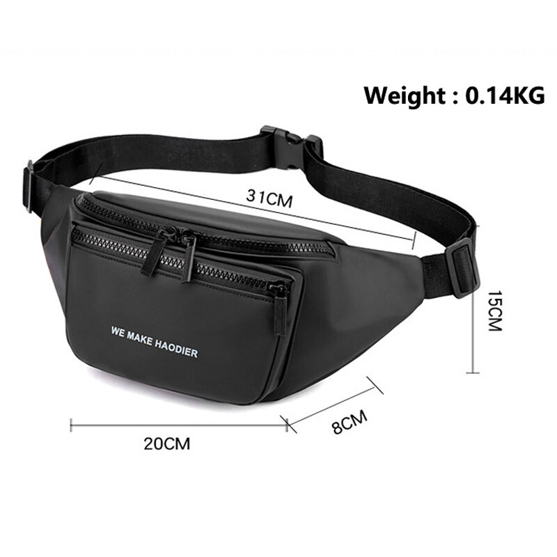 Men's Casual Sport Waist Bag Running Waist Phone Bag Sling Bag Crossbody One Shoulder Bag for Hiking Cycling Riding Climbing