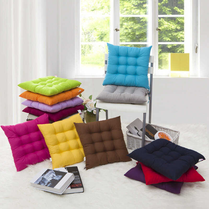 Almofadas para cadeiras de chão almofada do assento engrossar tatami jantar cadeira almofadas cor sólida casa decorativa sofá de estar travesseiros novo