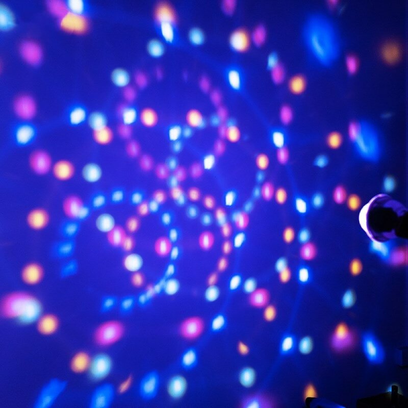 Lámpara Led de escenario con Control remoto por voz, luces de colores con Bluetooth, giratorias, KTV, Bar, DJ, bola mágica