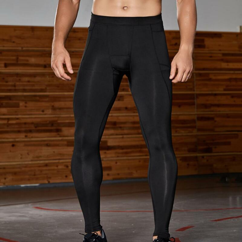 Pantaloni da allenamento da uomo alla moda Skinny ad asciugatura rapida pantaloni a compressione pantaloni Skinny da uomo