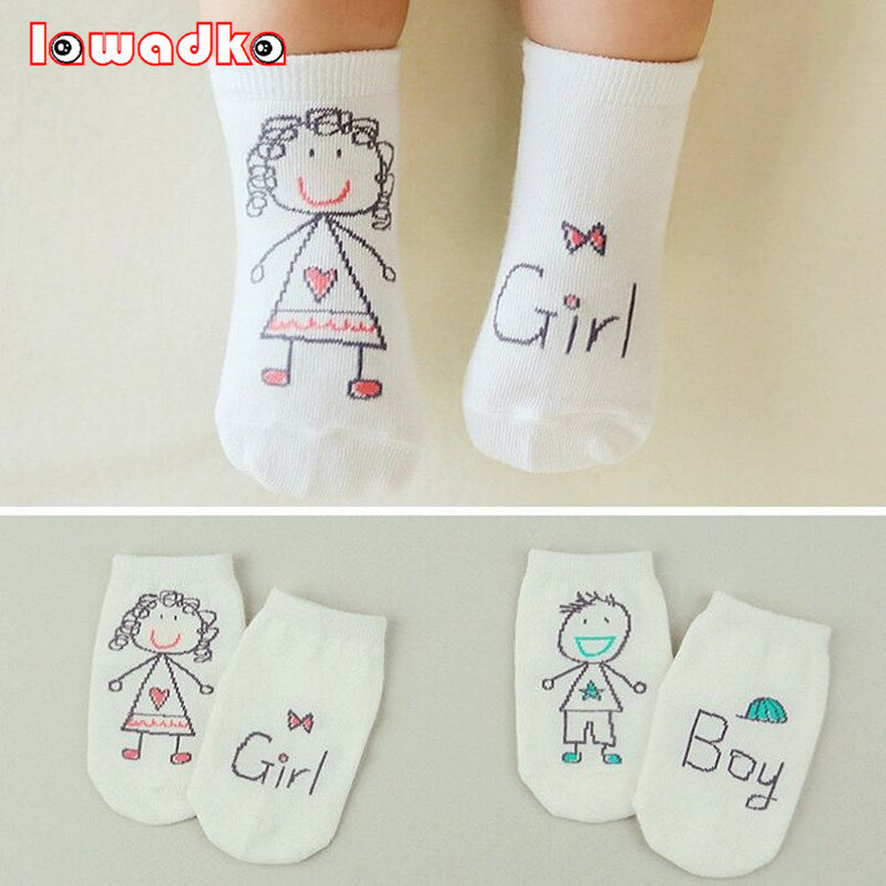 Calcetines antideslizantes de algodón para bebé recién nacido, lindos calcetines asimétricos para niños y niñas, Primavera