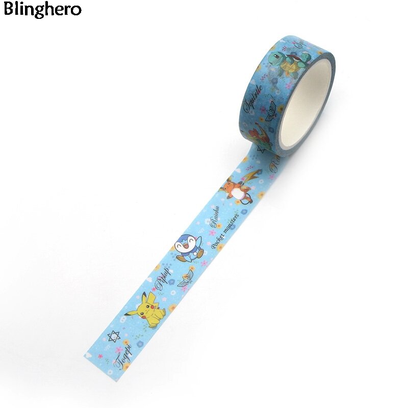Blinghero милый мультфильм 15 мм X 5 м васи клейкая лента стильная маскирующая Лента наклейки для ноутбука аниме ручной счет клейкие ленты BH0019