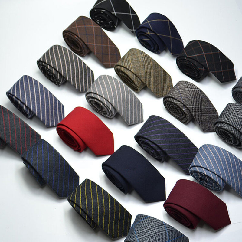 Для мужчин s галстуки (6 см), Классические хлопковые ручной работы для худой шеи галстуки для Для Мужчин Полосатый Узкий воротник тонкий каше...