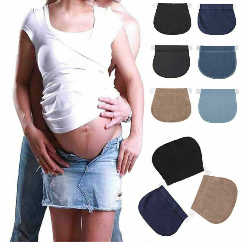 1 قطعة المرأة حزام السراويل الحوامل حزام تمديد عادية مشبك زر إطالة تمديد الحوامل DIY بها بنفسك الملابس لوازم الخياطة