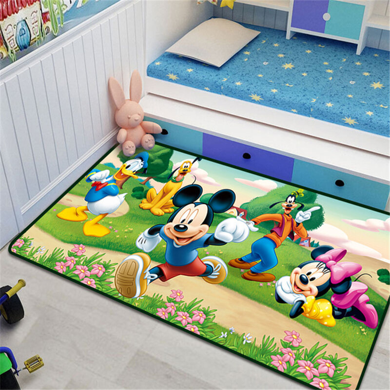 80x160cm Yellow Mickey Baby Play mat  Anti-slip Carpets for Living Room  Large Carpet Cute Floor Mat Children Floor Pads
