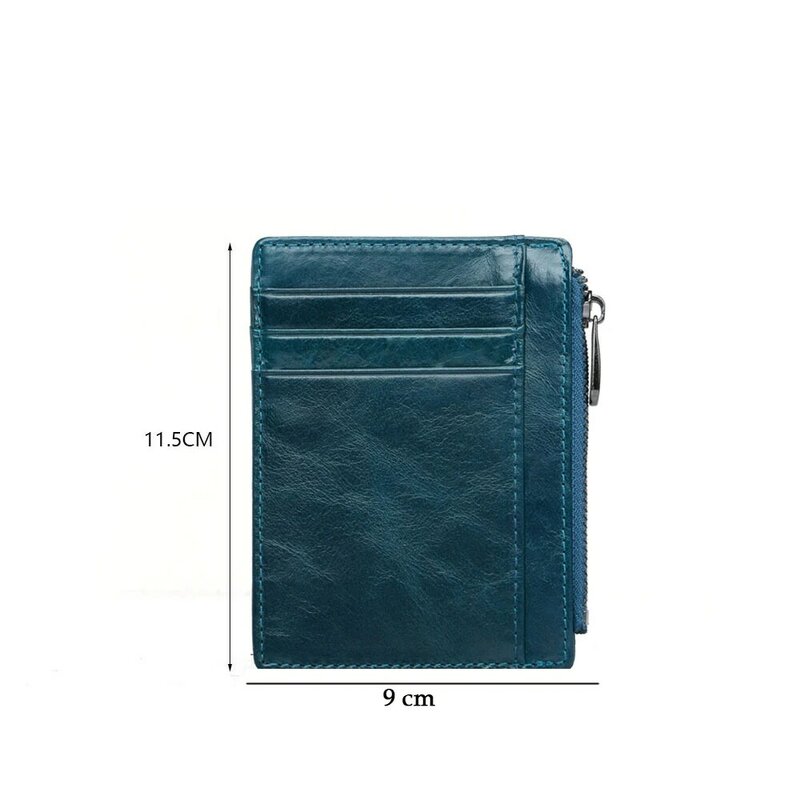 Multifunctional Credit Card Holder Wallet Men's Casual Zippered Coin Purse Fit For 8 Credit Cards