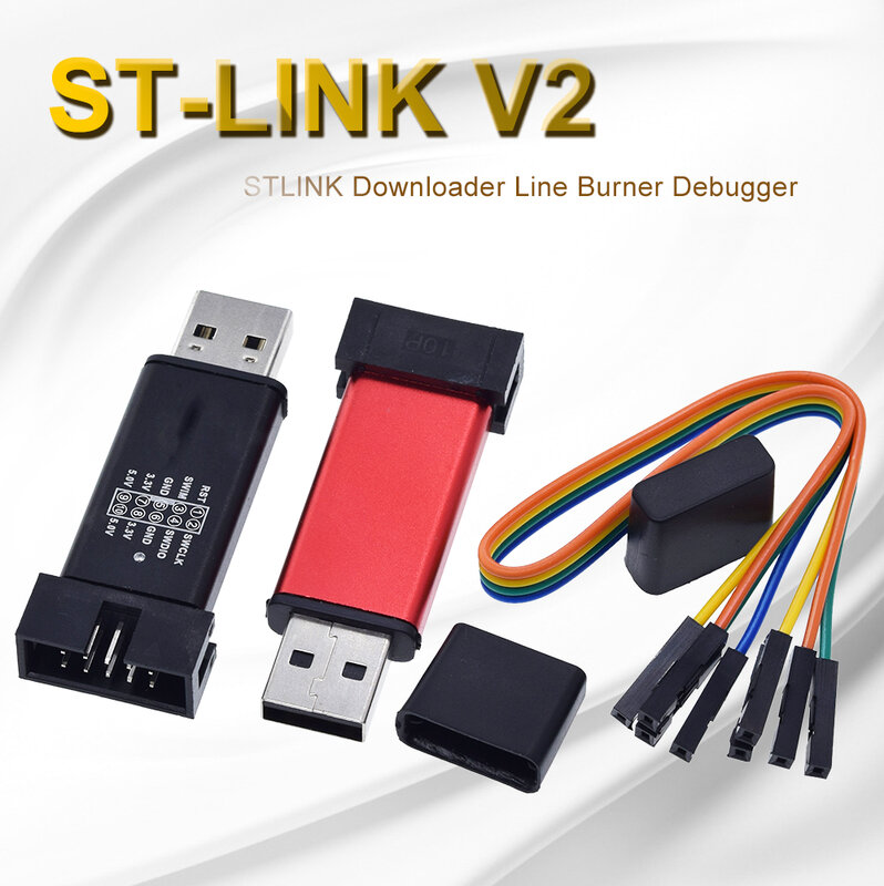 Tzt-arduino、stlink、stlink、st-link、v2、mini stm8、stm32シミュレーター、a41、1個用のカバー付きプログラミングプログラマー