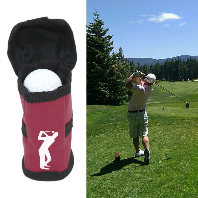 Wear Resistant Hanging Buckle 3 Golf Ball Holder Pouch for Golf Training