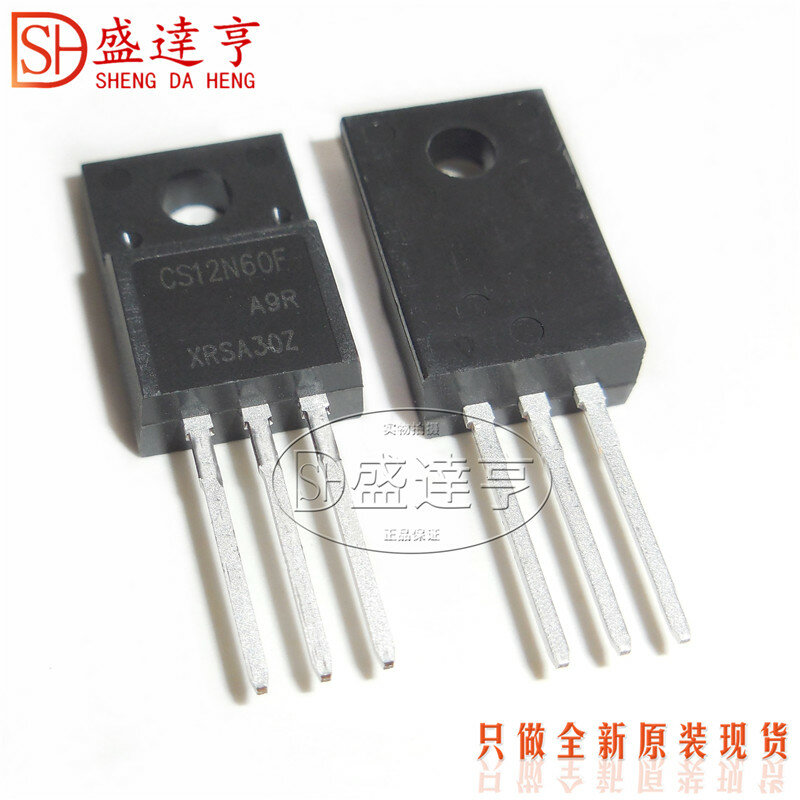 Transistor MOSFET DIP, nuevo y Original, CS12N60F, 12A, 600V, TO220F, en Stock, 10 Uds./lote