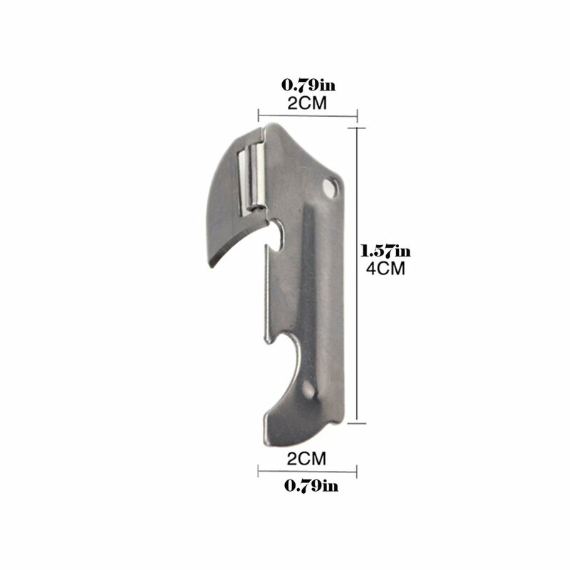 Multifunctional Can Opener Stainless Steel Beer Opener Manual Cap Remover Small Kitchen Tool for Camping Can Opener
