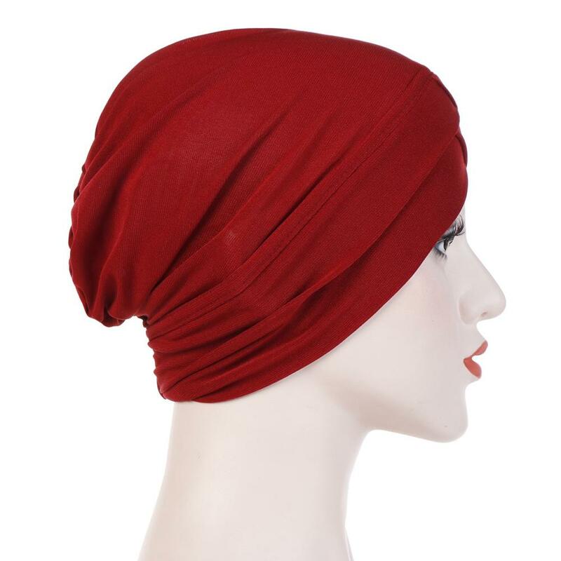 JTVOVO RUNMEIFA 2021 новый модальный полный обернутый лоб перекрестный внутренний платок Балаклава эластичная шапка мусульманский Женский Стильный хиджаб