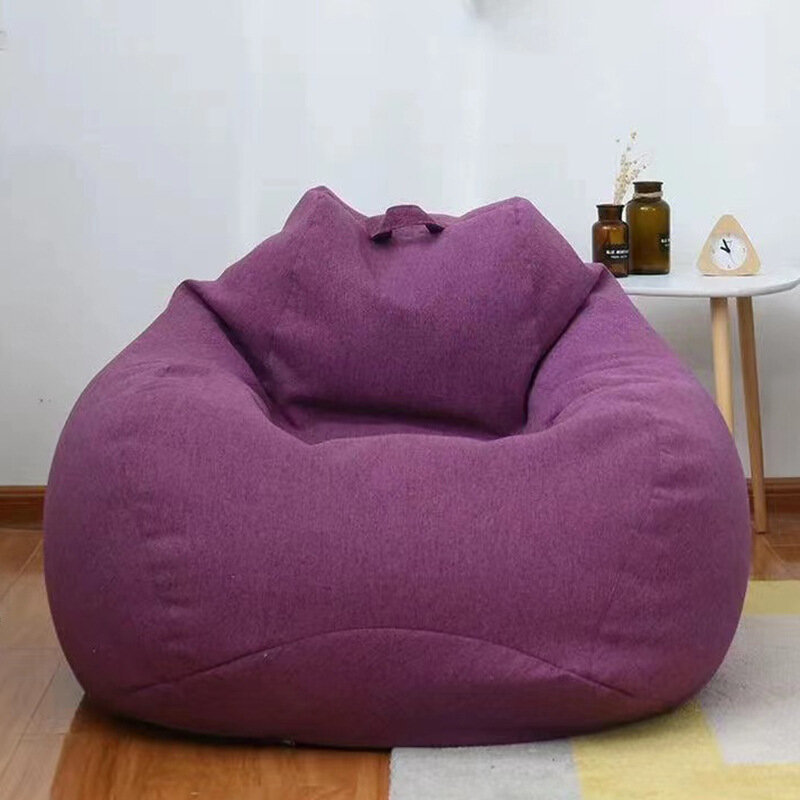 Puf para exteriores, sofás perezosos, cubierta de sillas, sin relleno, tela de lino, tumbona, asiento, Tatami, sala de estar