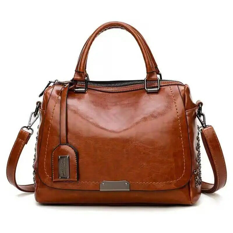 Vintage Rivet Handbags PU Leather Women Bag Sequined Shoulder Bag Designer Women Leather Handbags Luxury Ladies HandBag