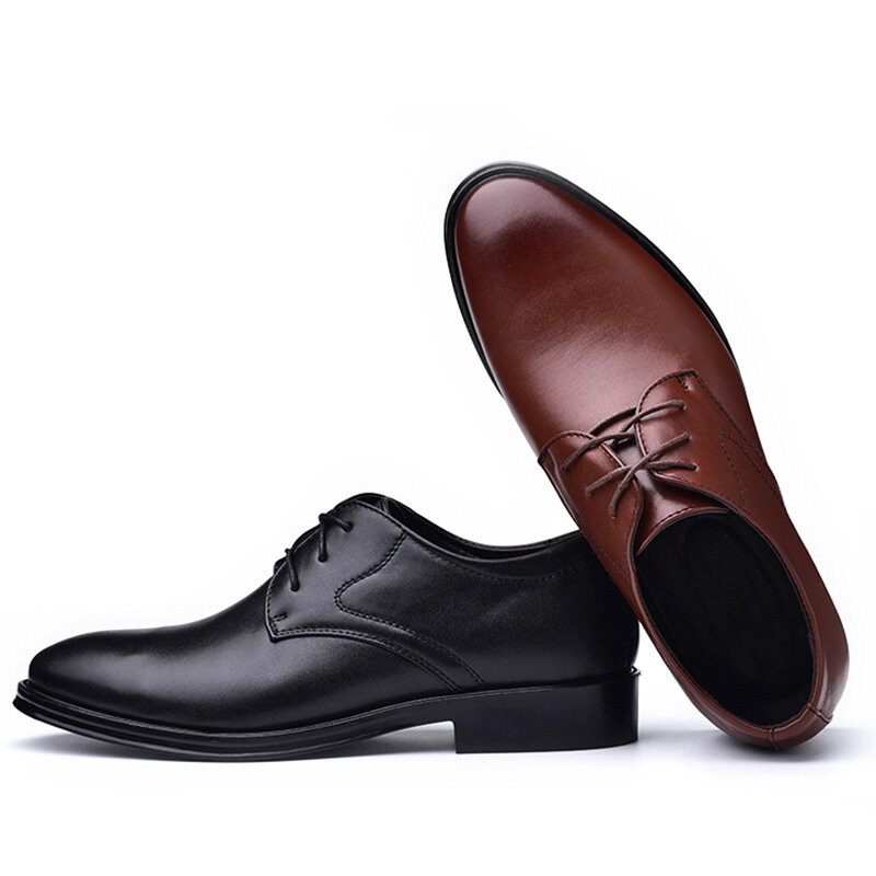 Мужские модельные туфли, кожаные официальные туфли высокого качества, мужские туфли-оксфорды большого размера 38-48, модные офисные туфли для...