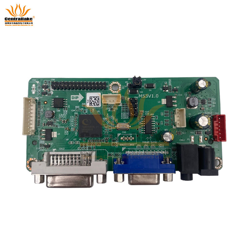 LVDS standard-LCD LED Monitor Control Board LCD driver M53V1.0 with With DVI, VGA and PC-Audio signal input Interface
