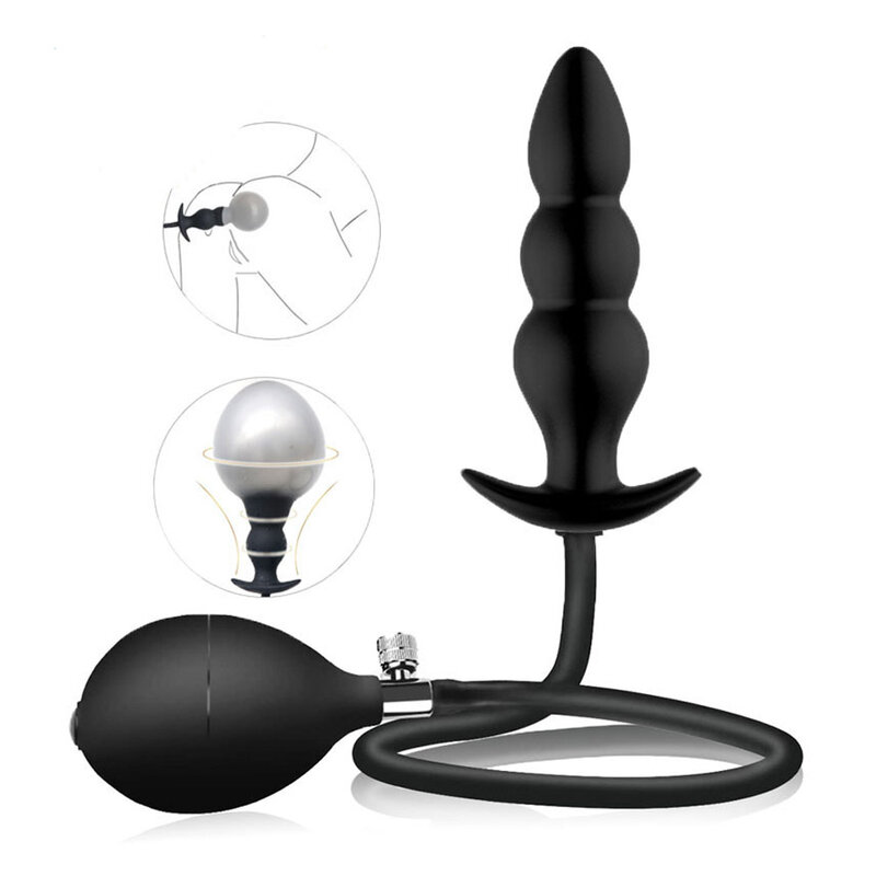 EXVOID Inflatable Anal Beads Large Size Anal Plug Sex Toys for Women Men Gay G Spot Massager Butt Plug Anal Vagina Dilator