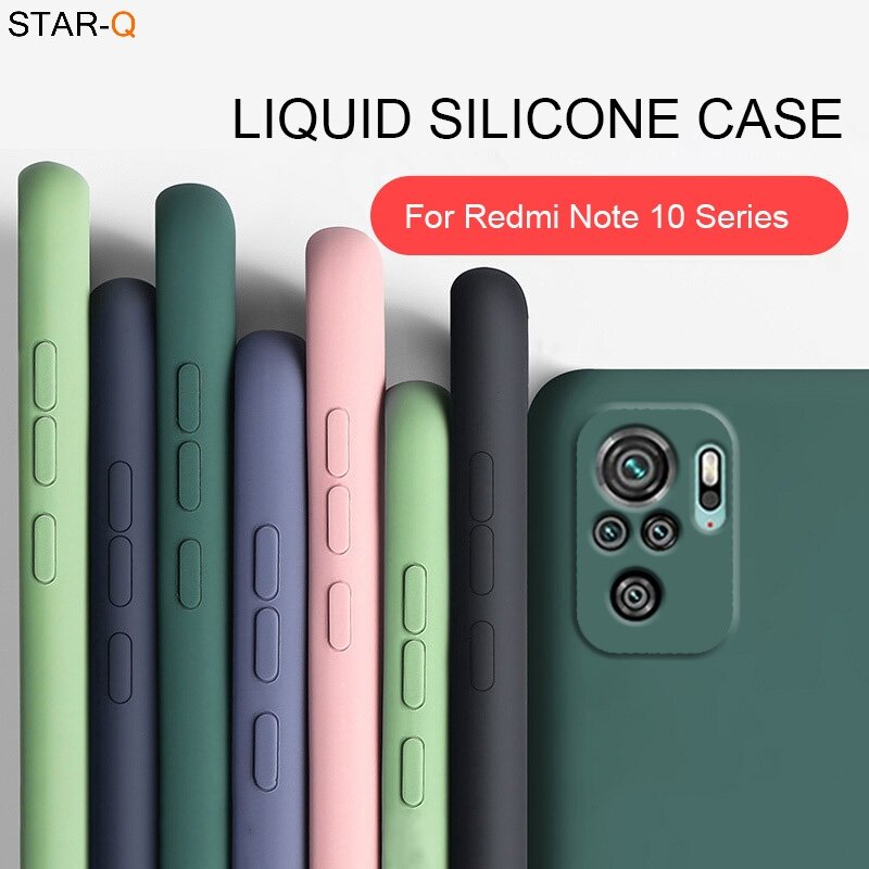 Neue Flüssigkeit Silikon Telefon Fall Für Xiaomi Redmi Hinweis 10 pro max 10s Original Kamera Schutzhülle Rückseitige Abdeckungen auf Redmi Note10