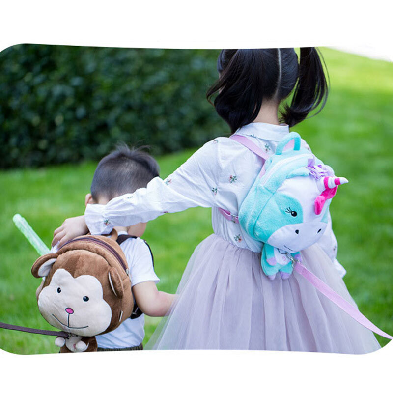 Детский плюшевый рюкзак с ремешком, 100 см