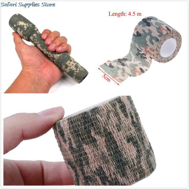 1pc Durevole Army Camo Caccia All'aperto di Tiro Cieco Wrap Camouflage Stealth Tape Involucro Impermeabile 5cm x 4.5m