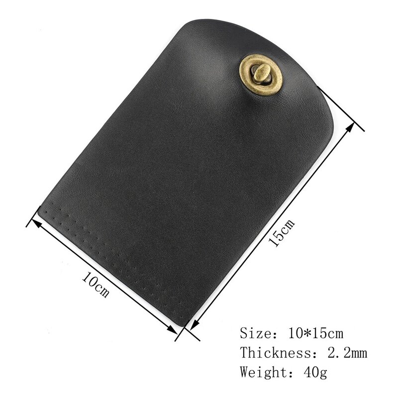 PU Leather Bag Flip Cover Black Coffee Replacement Bag Accessories with Lock Handmade DIY Handbag Shoulder Bag Parts